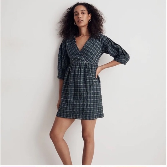 Madewell Dresses & Skirts - NWT Madewell Marianna Plaid Long Sleeve Dress